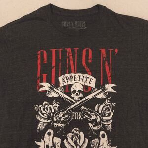 Guns N Roses Short Sleeve Graphic Band T Shirt Adult Mens Size Large L Black